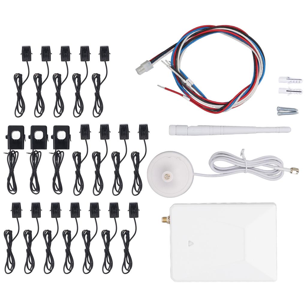 Smart Home Energiezähler WIFI 3-phasig 4-Leiter Bidirektional Messend Photovoltaik Stromverbrauchszähler mit 16x50A