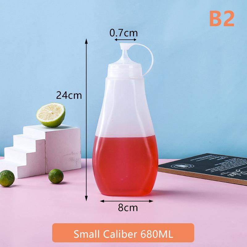 550/680ML Squeeze Sauce Bottles Condiment Dispenser Large Mouth Dustproof Kitchen Seasoning Salad Sauce Olive Oil Bottle