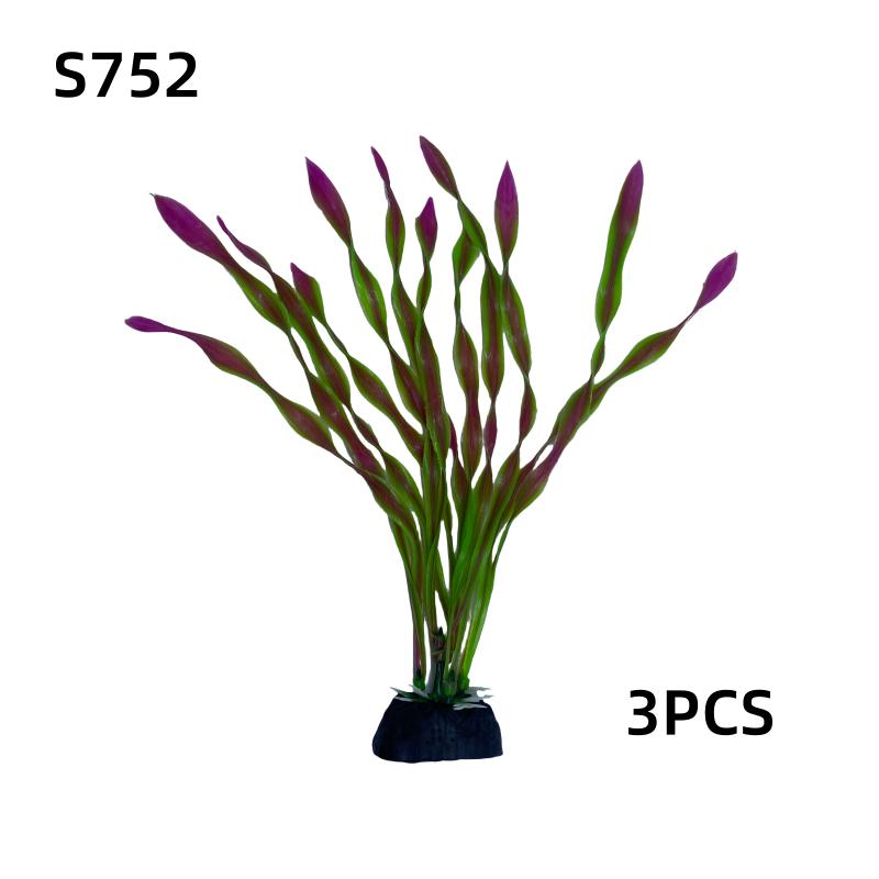 

3pcs/lot Bright Color Aquarium Plants Artificial Aquatic Plants, Fish Tank Plants Decoration Ornament Set 7.08 inch