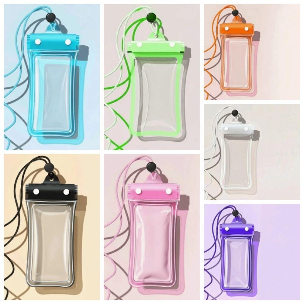 Adjustable Strap Waterproof Phone Pouch Sealed Lightweight Crossbody Dry Bag PVC ABS Transparent Hanging Neck Bag for Gifts