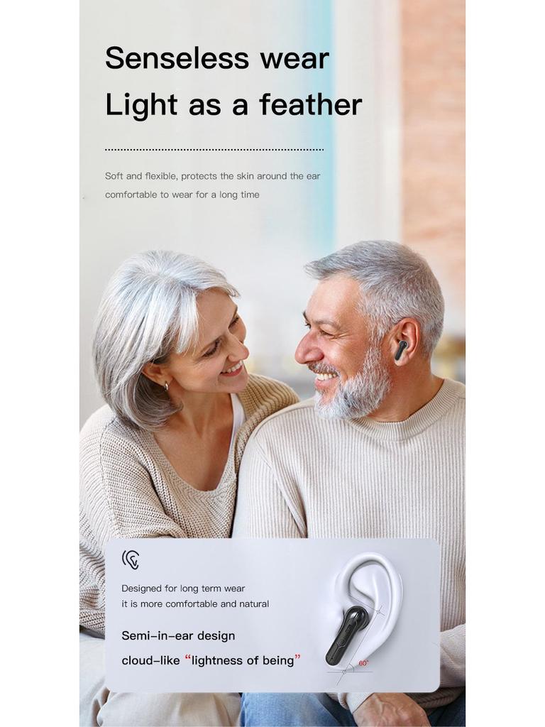 TWS Invisible Hearing Aids for Elders: Rechargeable Cross-Border Digital Sound Amplifier