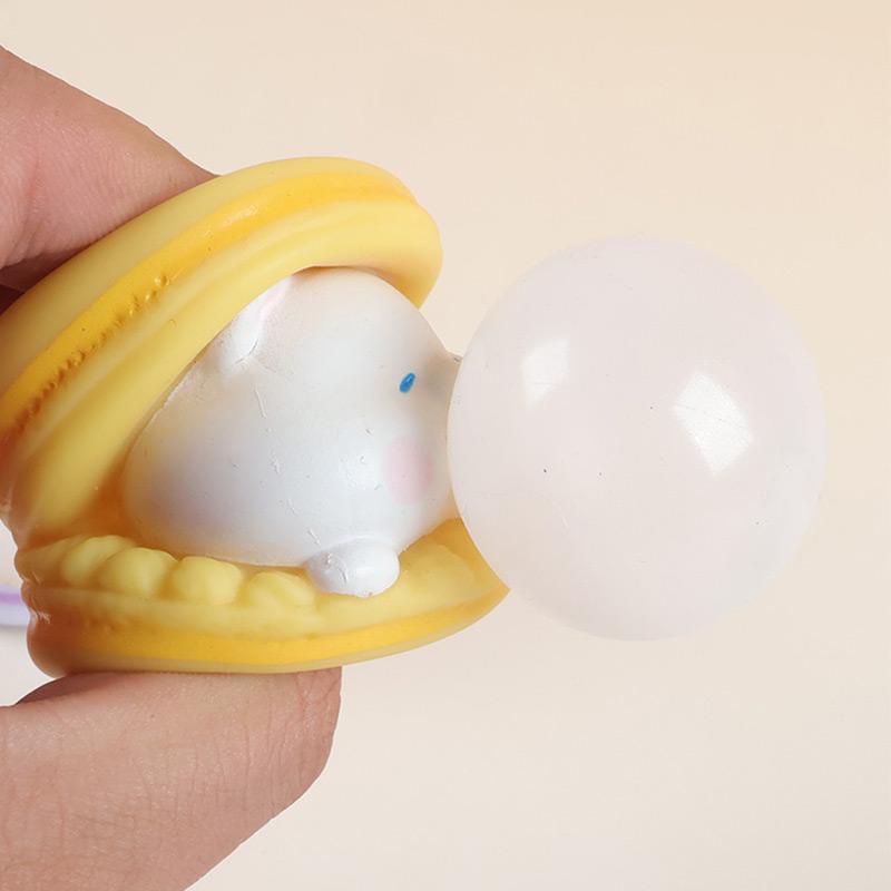 1/4 Stück Macaron Bubble Burger Squishy Stressabbau Niedlicher Cartoon Squishy Fidget Sensorisches Spielzeug für Büro-Streich & Schreibtischdekoration