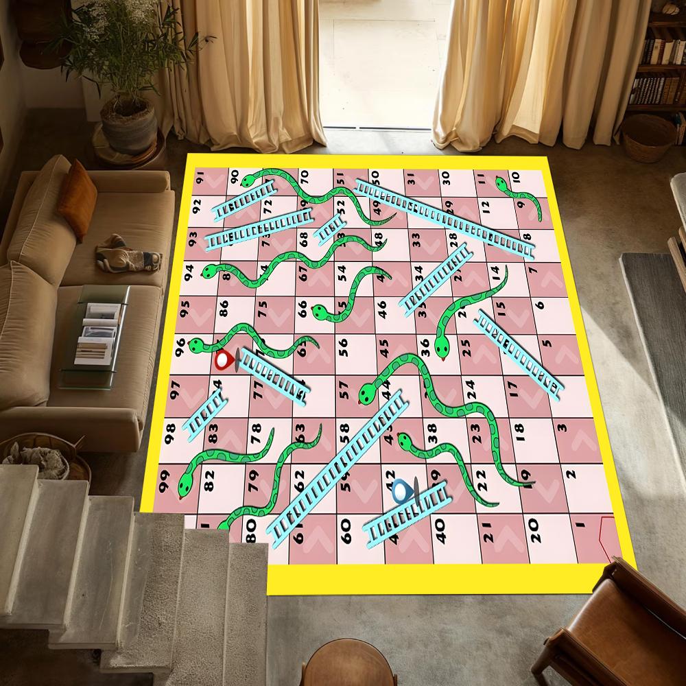 

Playful Snakes and Ladders Carpet Bedroom Living Room Non-slip Mat Creative Door Mat Dressing Room Rugs Play Mats 40x60cm