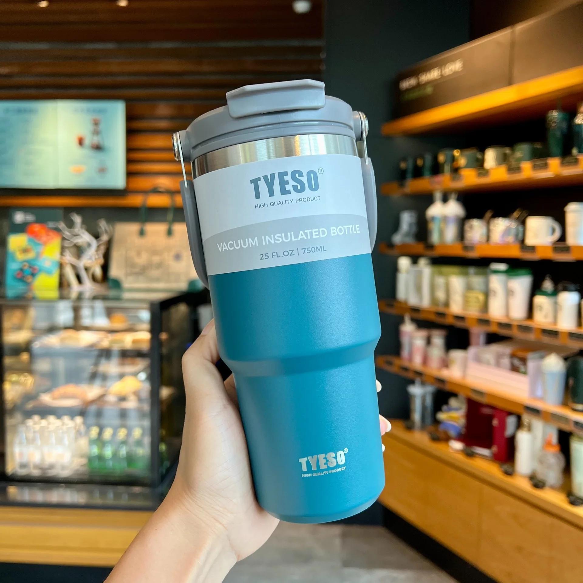 

600/900 мл чашка для кофе термос из нержавеющей стали с двойной изоляцией холодная и горячая дорожная кружка термос для воды в машину 600ml синий