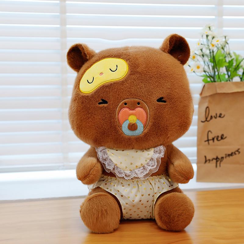 Bottle Bear Plush Toy Doll New Cute Cute Cute Bear Doll Throw Pillow for Children's Birthday Gift