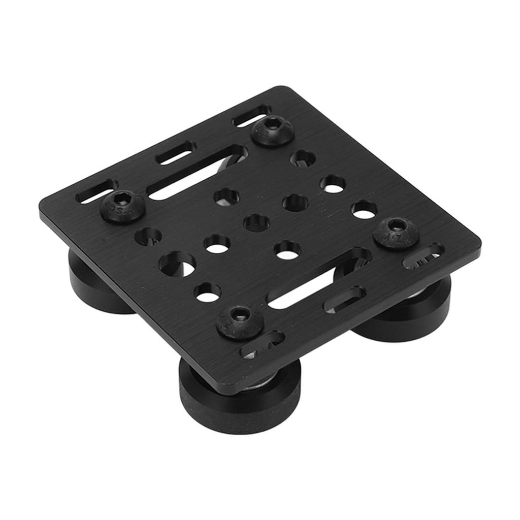 Aluminum Alloy V-Wheel Plate Pulley Kit, Low Friction Backing Plate for CNC Machine, with Quiet Design and Bearings