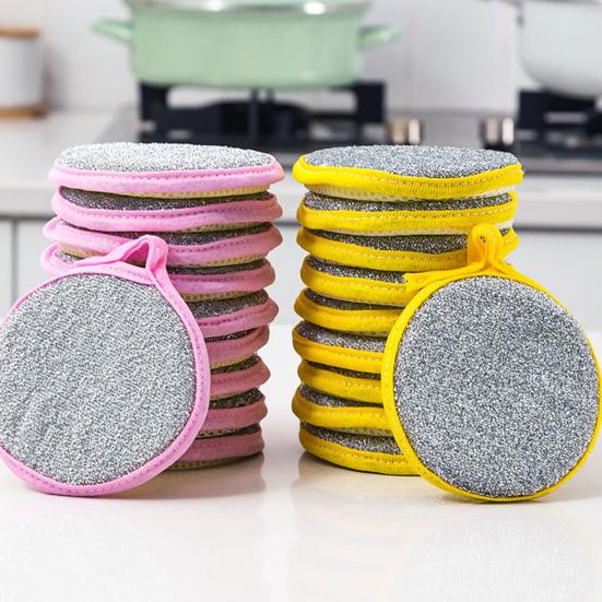 

5 шт./компл., практичная двусторонняя губка, эластичная губка с насыщенной пеной, абсорбирующая чистящая губка, кухонные аксессуары