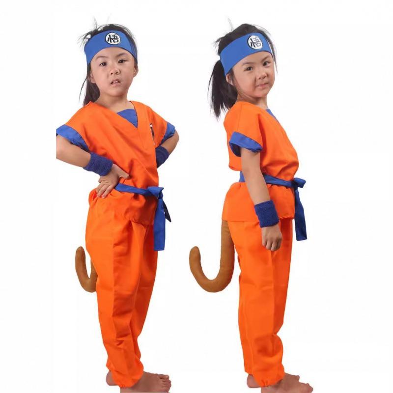 Dragon Ball Children's Sun Wukong Costume Animation Turtle Pai Qigong Super Saiyan Wig Performance Costume