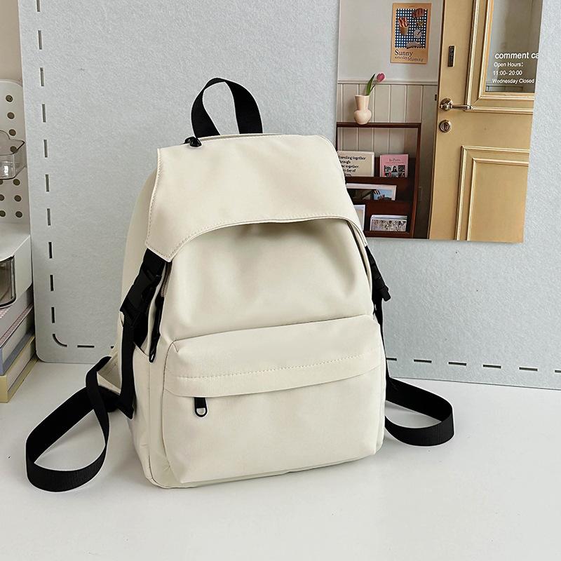 Casual fashion solid color backpack new college student schoolbag going out travel backpack