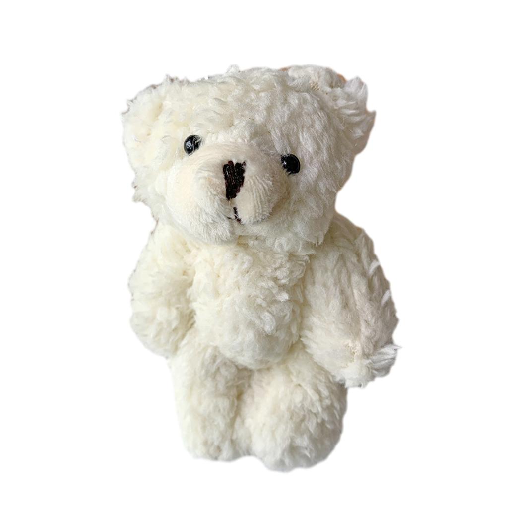 Plush Bear Schoolbag Pendant Keychain Ladies Furry Cute Cartoon Animal For Bears Girls Vending Machine