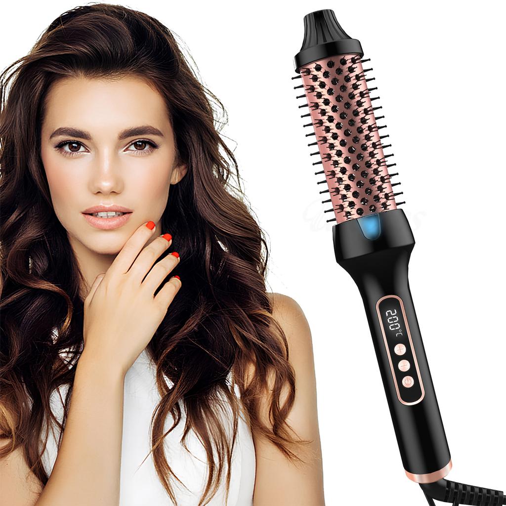 65W Roller Comb Hair Harmless Negative Ion Hair Straightening Comb Curl Straight Dual Purpose
