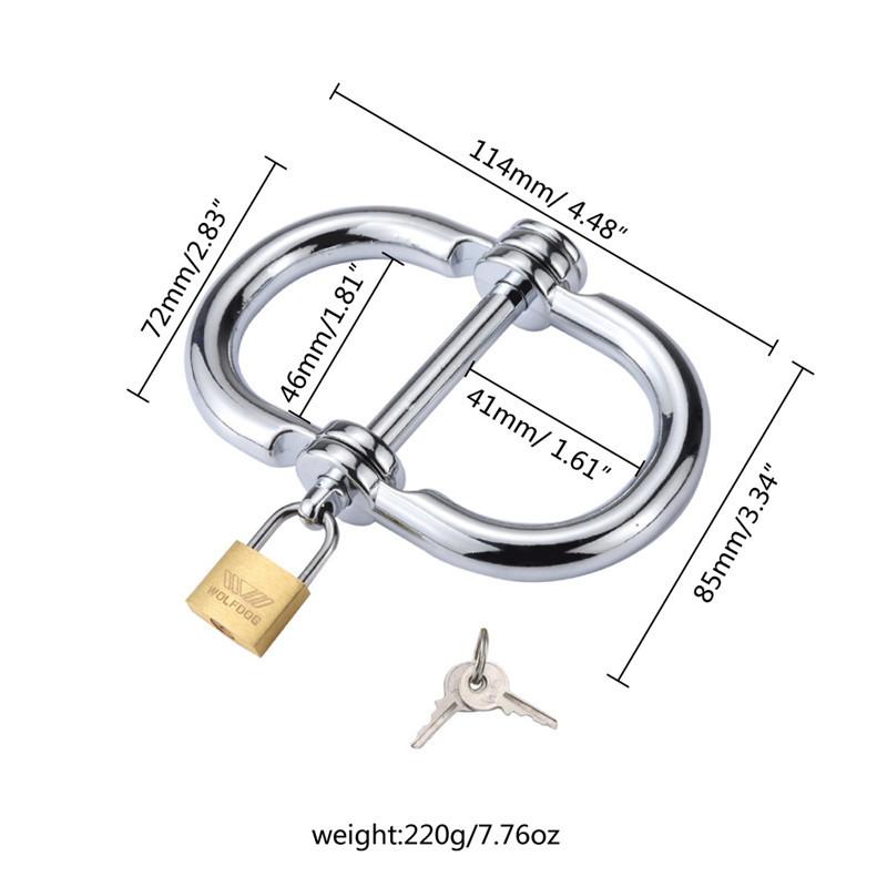 Metal Detachable Steel Handcuffs with Locks and Keys BDSM Slave Role Playing Sex Toy Tool Products Suitable for Adults