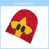 Knitted Star Pattern Beanie With Warmth For Fall Outdoor Cycling And Casual Wear