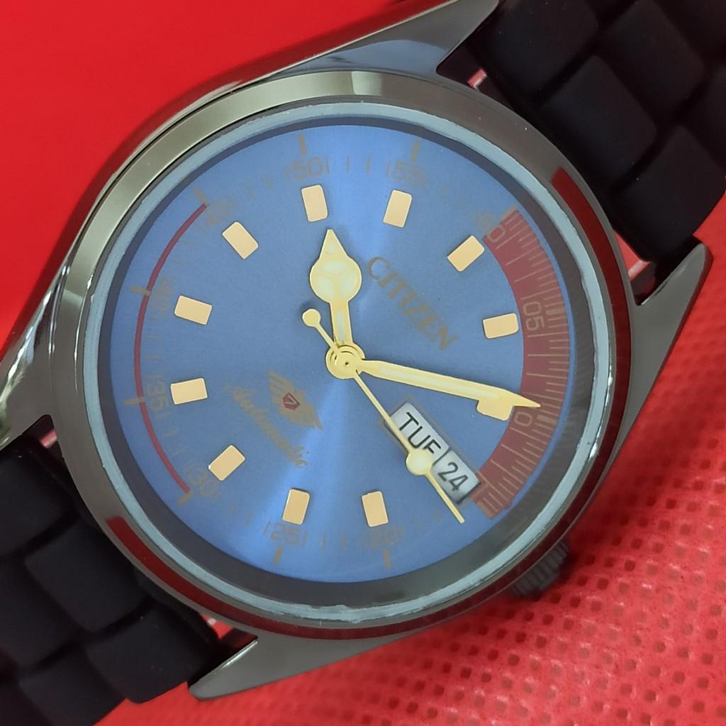 

ВОССТАНОВЛЕННЫЕ ВИНТАЖНЫЕ CITIZEN AUTO 8200 JAPAN MENS D/D BLUE WATCH 565a-a299590-9 SKU565a-a299590