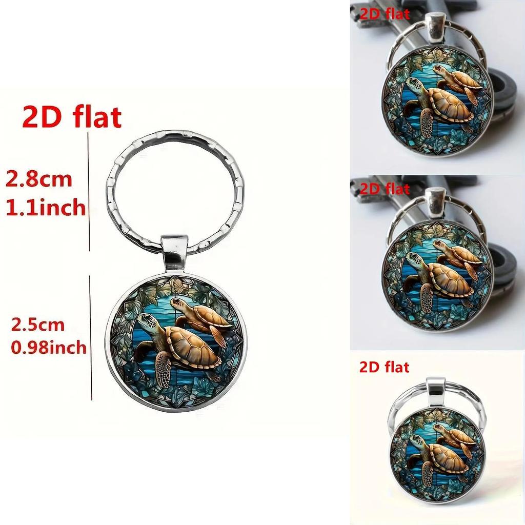Stylish Alloy Keychain Featuring Unique Turtle Pattern For Friends And Colleagues