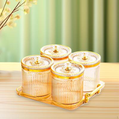 Dried Fruit Plate Airtight Pantry Jar Food Storage Box Kitchen Round Sealed Container