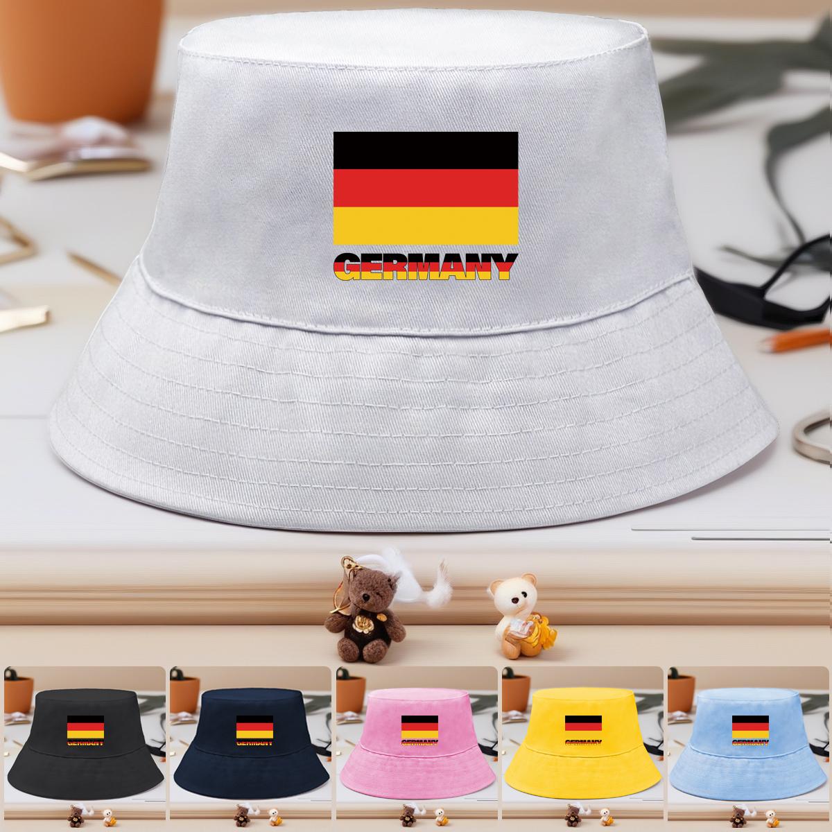 

Germany Flag Print Bucket Hat , Patriotic Women s Cap Spring Wide Brim Lightweight Basin Hat as the picture жовтий