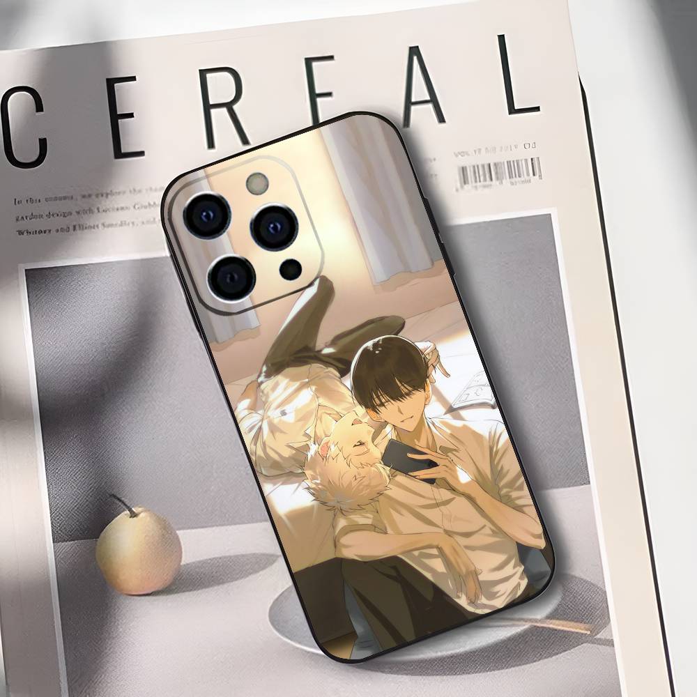 Summer Hikaru D-Died Black Silicone Soft Phone Case for iPhone 17/16/15/14/13/12/11/Plus/Pro/Max/Plus/XS