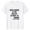 Intelligence Is The Ability To Adapt To Change Men T Shirt Sarcastic T Shirt Funny T Shirt  Tees Summer Men Brand Teeshirt