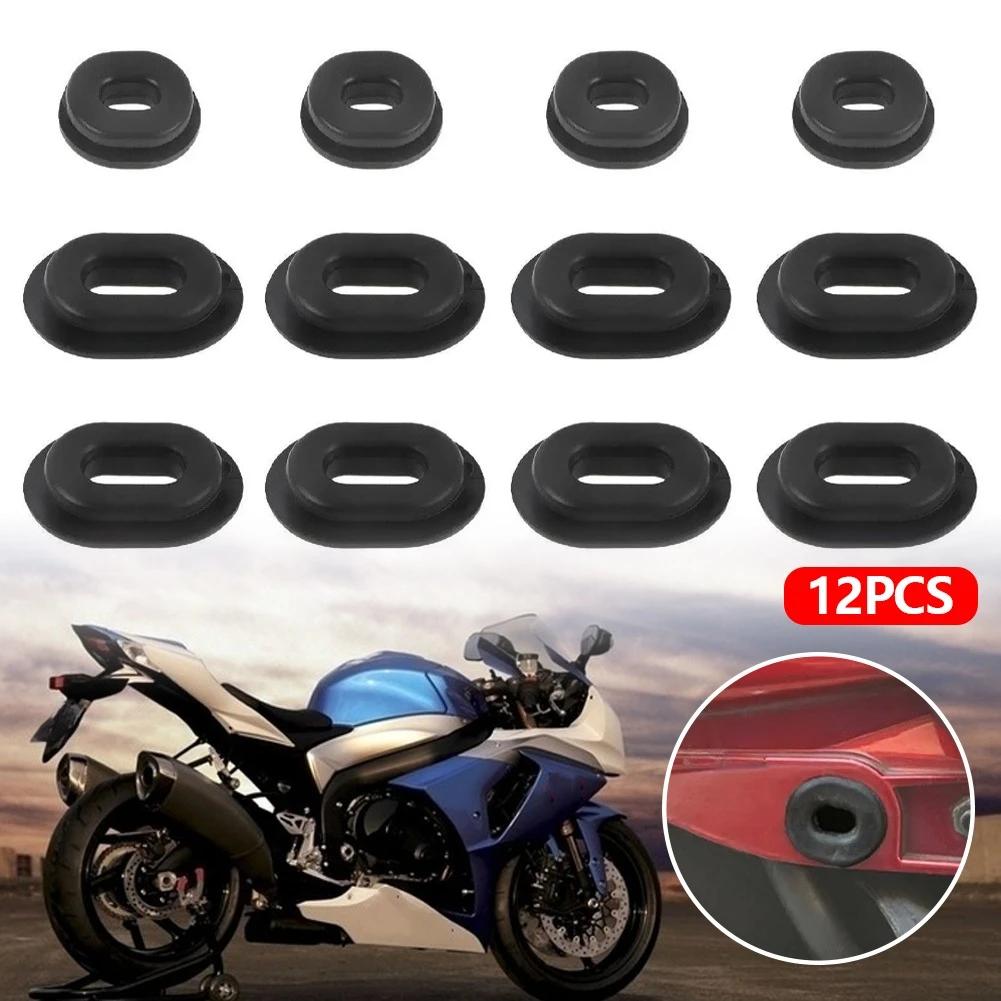 12Pcs Durable Motorcycle Bolt Rubber Grommets for Honda CB125 CG125 CB750 CT125 CB500 XL100 125 CL100 Fairing Goldwing