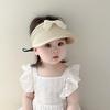 Empty Top Bow Straw Hat Korean Visor Cap Fashion Baby Straw Caps  5-36 Months