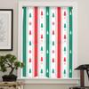 Christmas Tree Striped Snowflakes Sheer Curtains for Kids Bedroom Living Room Voile Window Curtains Tulle Drapes