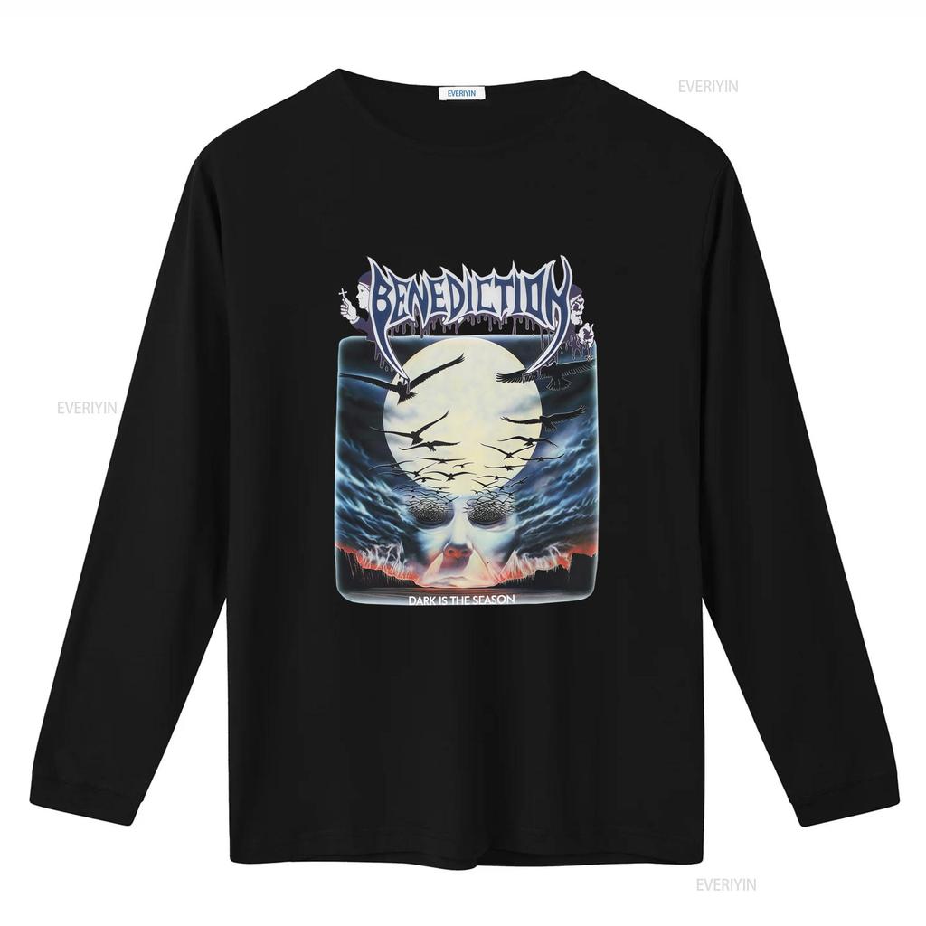 New Benediction Band Dark Is The Season T Shirt For Fans S 5XL BI04204 Vintage Washed Comfortable Top For Everyday Wear