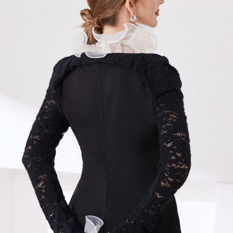 Ruffle Lace Faux Collar Detachable Neckpiece Decorative Collar Insert Half Shirt Accessory For Women Outfit Enhancer