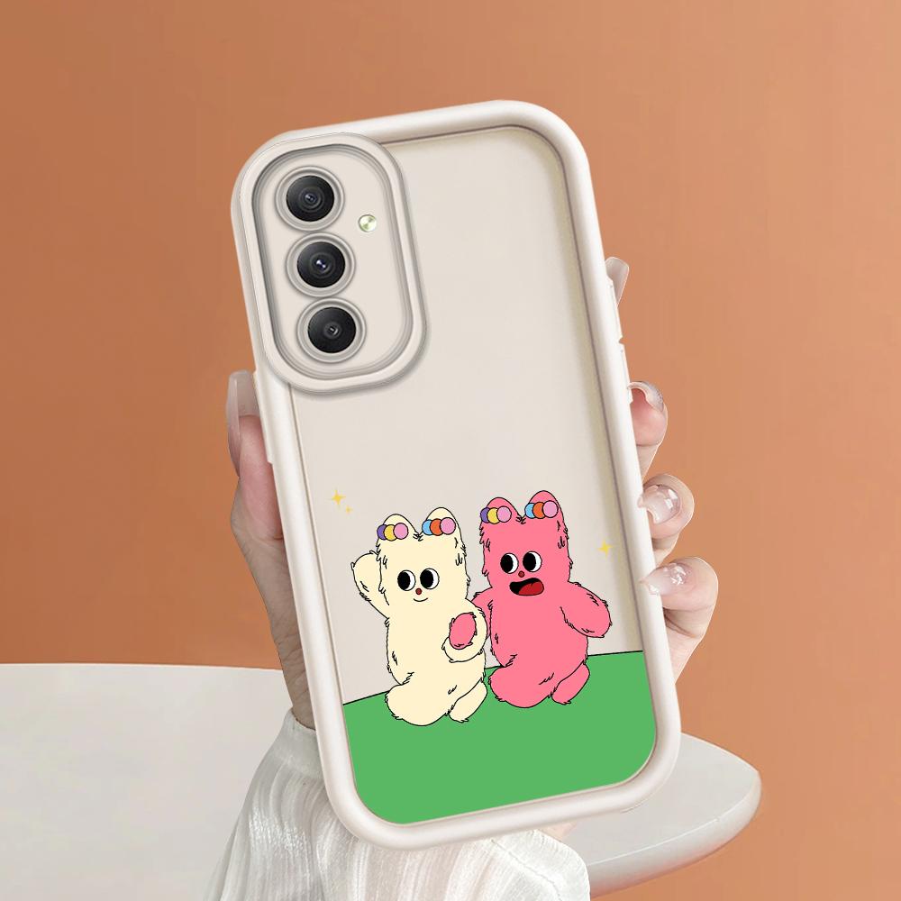 

Мягкий силиконовый квадратный чехол с рисунком лестницы для телефона, полное покрытие, противоударный защитный резиновый чехол для камеры для Samsung Samsung A72 белый