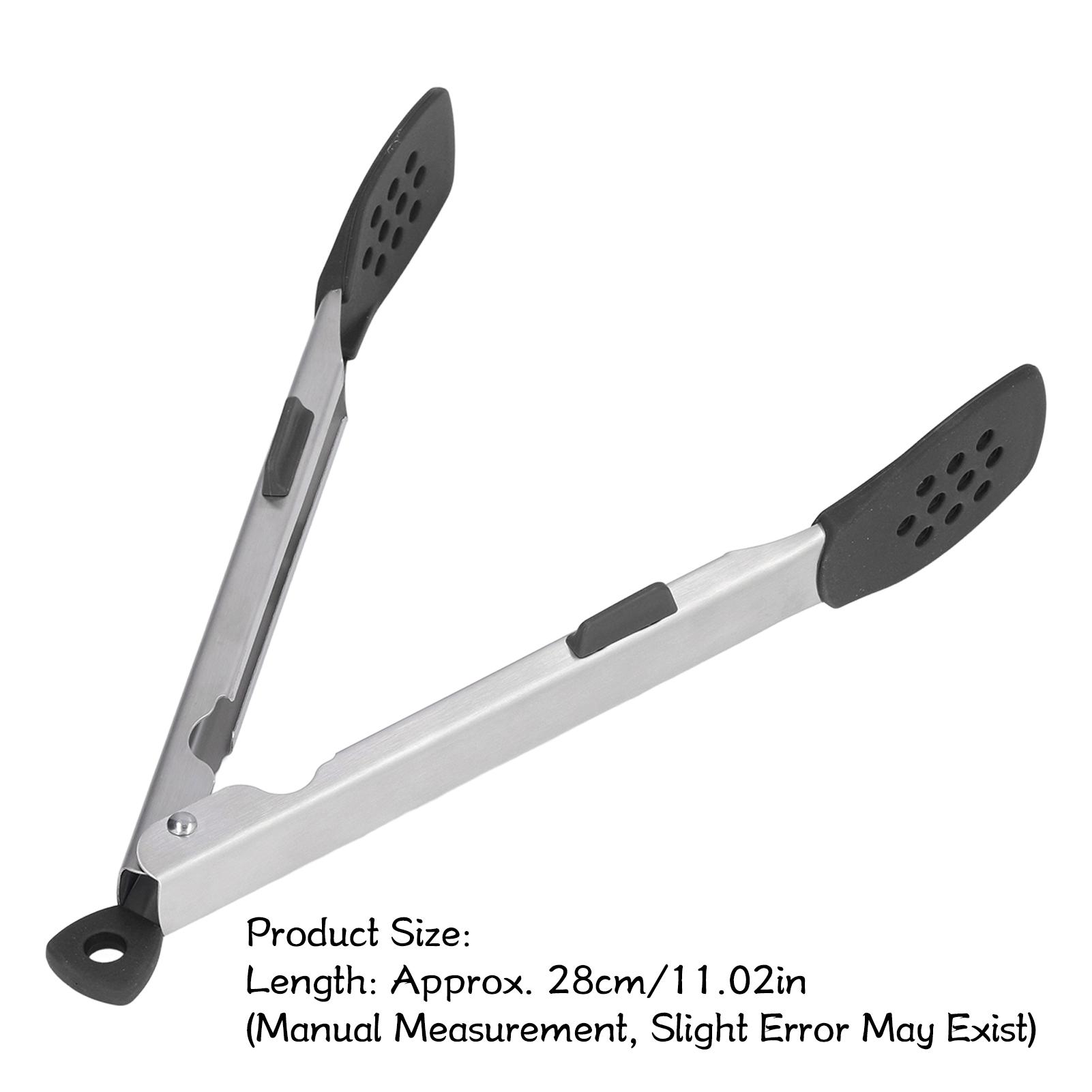 Food Tong Thickened 304 Stainless Steel Anti Slip Corrosion Resistant Barbecue Tongs for Restaurant Kitchen Baking