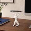 Home Office Organizer 3D Printed Kneeling Pen Holder, Weightlifting Design Organizer, Creative Desk Accessory Pencil Holder for Desktop Decoration