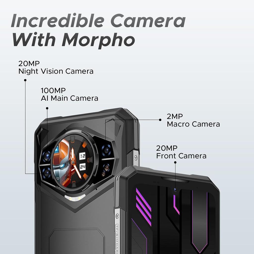 Doogee S200 X 5G Handy 32GB+512GB/TF 2TB 10100mAh 100MP 6.72" FHD 1.32" Amoled Bildschirm Android 14/NFC/OTG