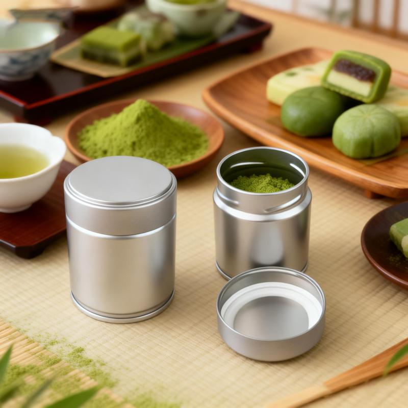 Tragbarer versiegelter Teekrug 1 Stück Dickblech Mini Matcha Pulverbehälter Staubdichter Gewürzaufbewahrungstopf für Zuhause Outdoor
