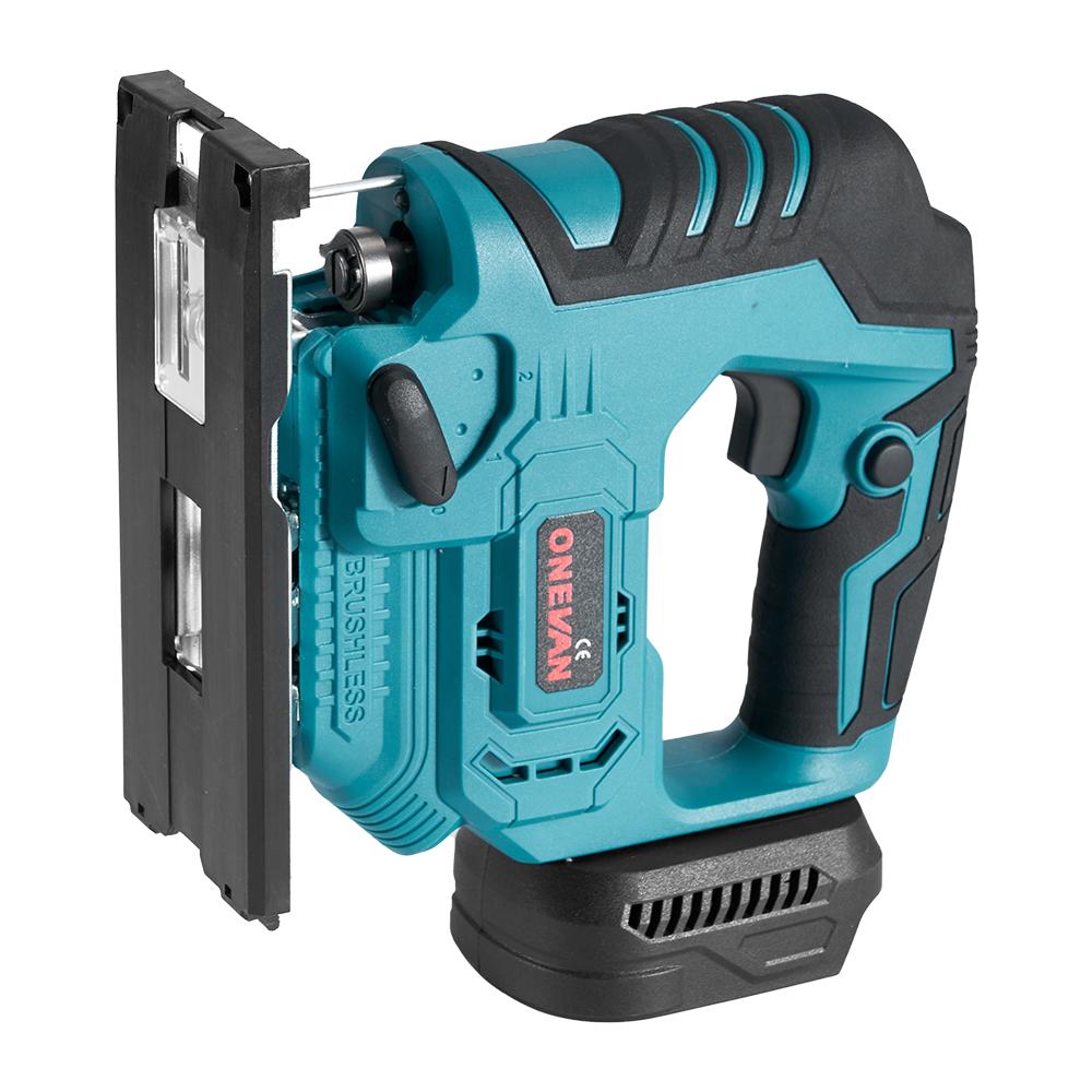 ONEVAN 3500RPM Brushless Electric Jig Saw 1000W Jigsaw Adjustable Blade 3 Variable Speed Woodworking Tool for Makita 18V Battery