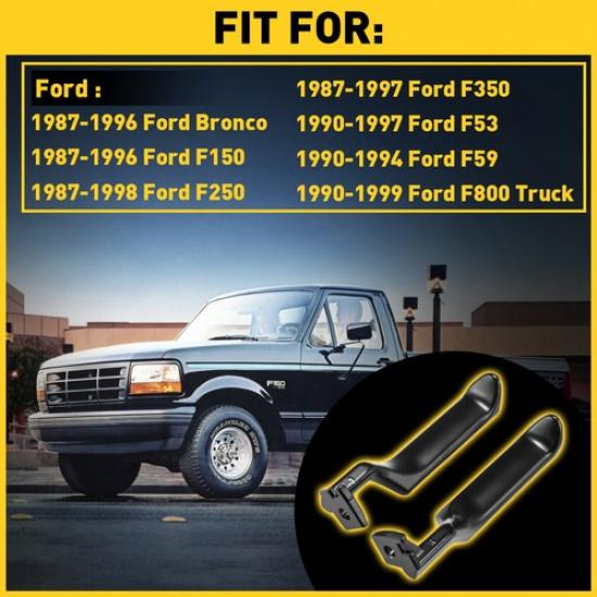 Pair Black Metal Handles LH RH Door Ide For 1987-1996 Ford Truck F150