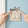 yangyizhi Light Switch Plate Stickers, Cartoon Animal Cute Cat Decor, Waterproof Removable Stickers for Switch, Wall Outlets, Bedroom, Living