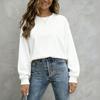 Dames Grote Maten Casual Losse Pasvorm Ronde Hals Pullover Sweatshirt voor Dagelijks Gebruik
