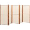 5 Piece Room Divider Cream White 350 X 180 Cm