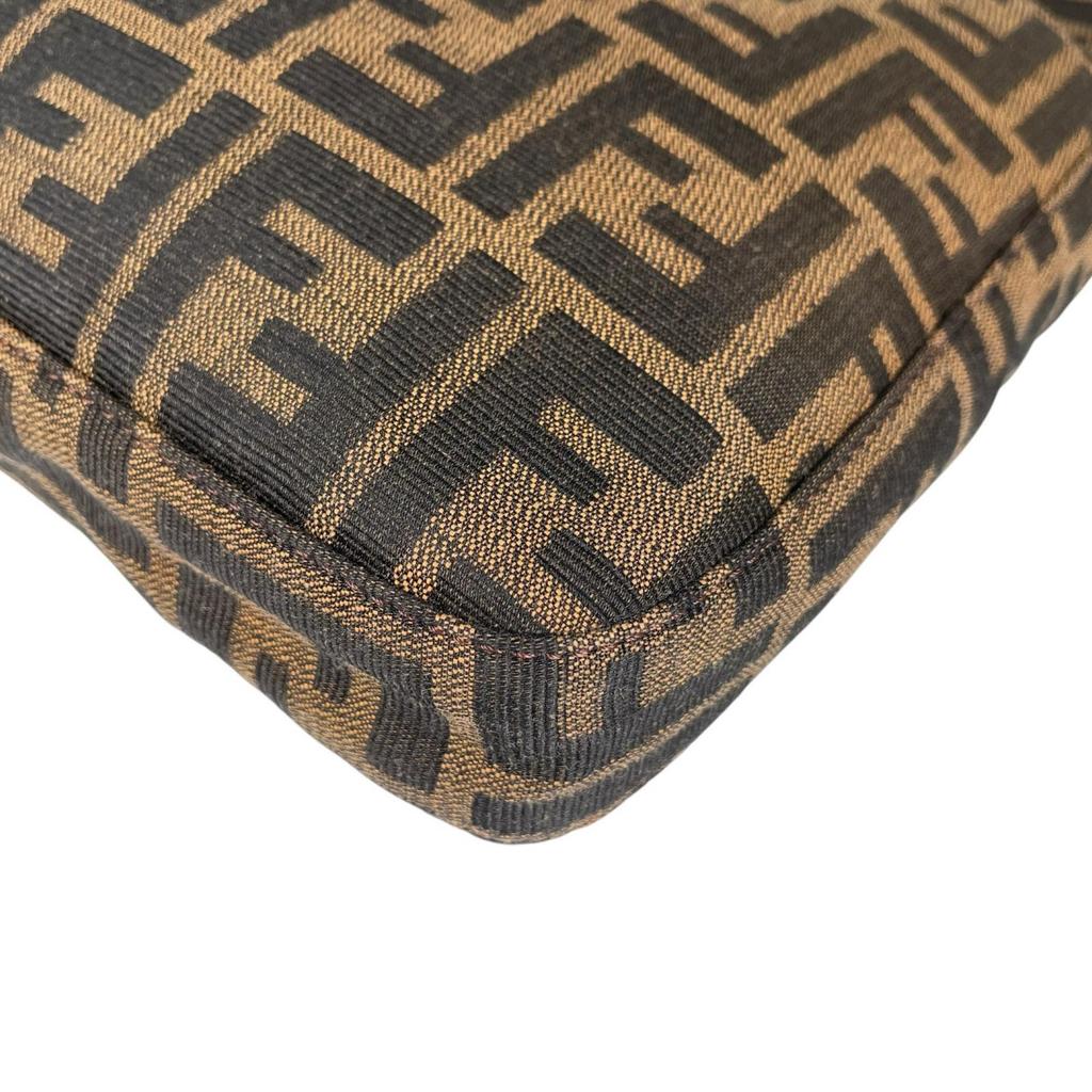 FENDI Zucca Shoulder Bag Brown Women used