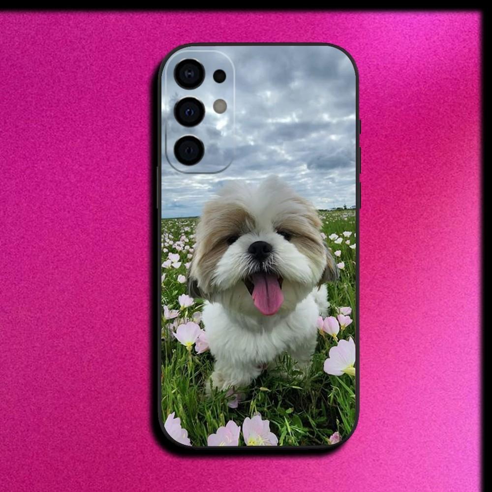 Pet Shih Tzu Dog Phone Case For Samsung S25,S24,S21,S22,S23,S30,Ultra,S20,Plus,Fe,Lite,Note,10,9,5G Black Cover