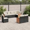 VidaXL Garden Lounge Set with Cushions 8 Pcs, Patio Sofas, Patio Furniture Set, Outdoor Furniture, Black 3227841