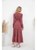 Women's Solid Color Big Swing Casual Long Dress for Autumn/Winter 2023