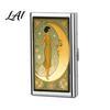 Slim Card Holder Vintage Style Case Stainless Steel Secure Snap Metal Wallet