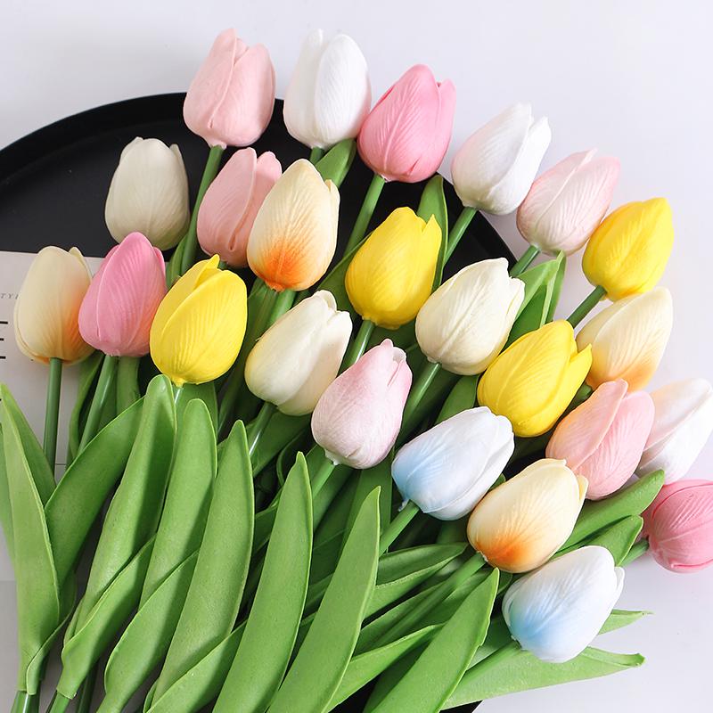 5/10Pcs Tulip Artificial Flowers Real Touch Bouquet Fake Flowers Home Decoration for Supplies Valentines Flowers Wedding Decor