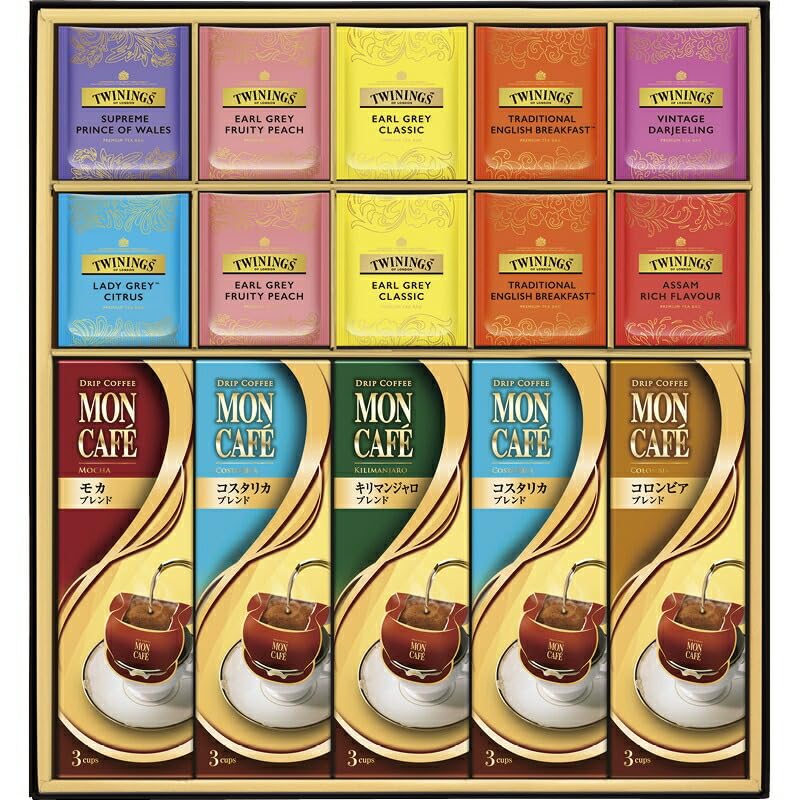 

Зимние подарки Поздравления Ассорти подарков Mon Cafe Twinings English Earl Earl Gray Peach x 10 Vintage Prince of Lady Gray x 5 Costa Rica Blend & Breakfast,