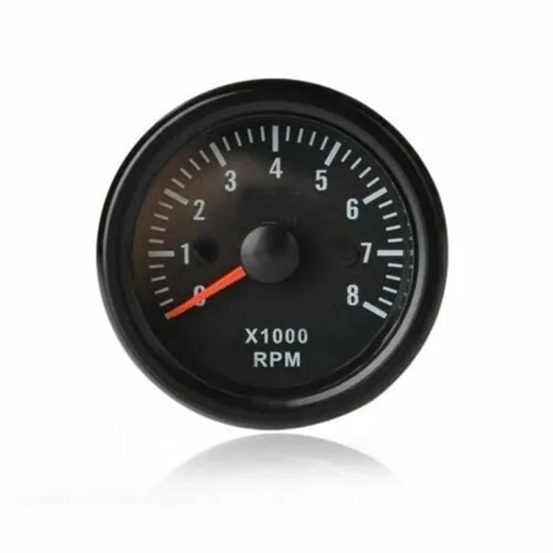 

2 Inch Precise LED Backlit Meter Electrical Tachometer 0-8000RPM For Automotive Marine Car Boat Yacht Engine Monitoring 1
