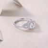 Fashion Temperament Ring Women'S Niche 925 Silver Ring 1 Carat Moissanite Ring