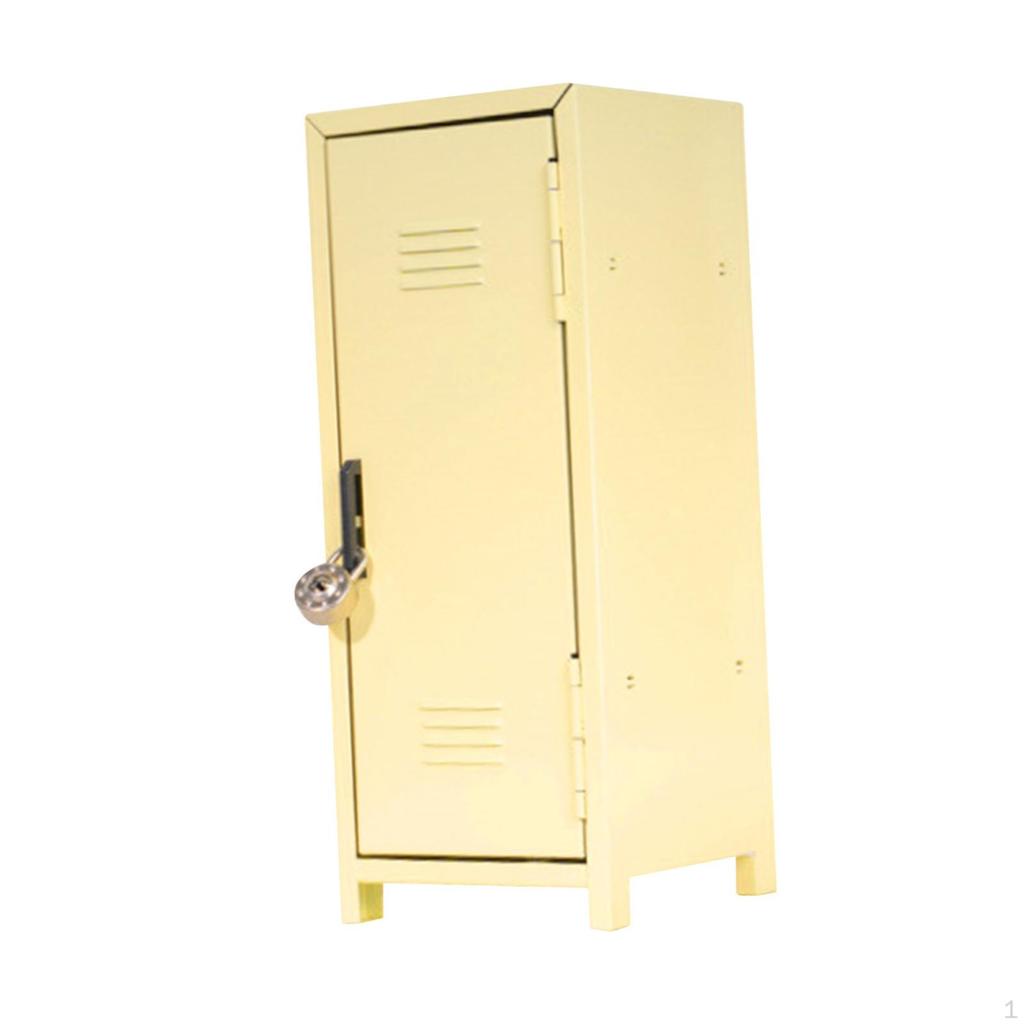 Box with Lock for Girls, Decorative Desktop Cabinet, Storage Organizer Jewelry, Toys,