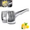 Stainless Steel Kitchen Handheld Orange Lemon Slicer Tomato Cutting Clip Fruit Slicer Creative Gadgets Kitchen Accessories