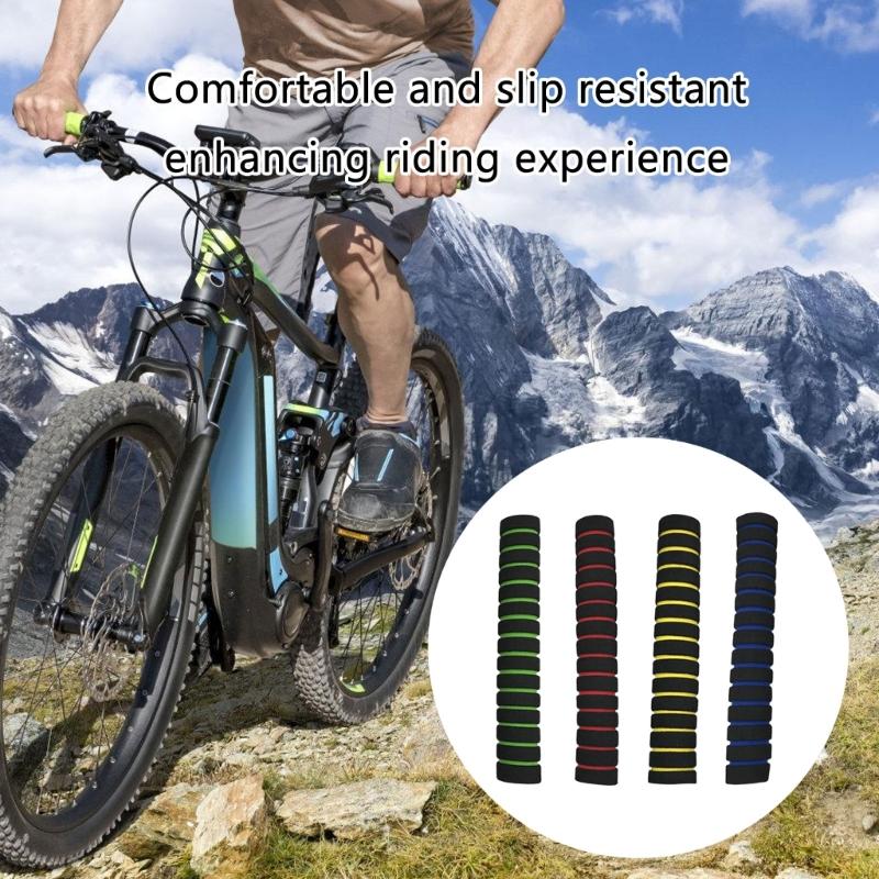 Comfortable Bicycles Grip Bicycles Sponges Handlebars Grip Antiskid Bike Grip Easyly Install Bicycles Accessories